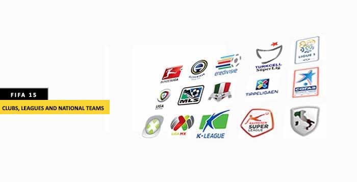 FIFA 15 Clubs, Leagues and National Teams