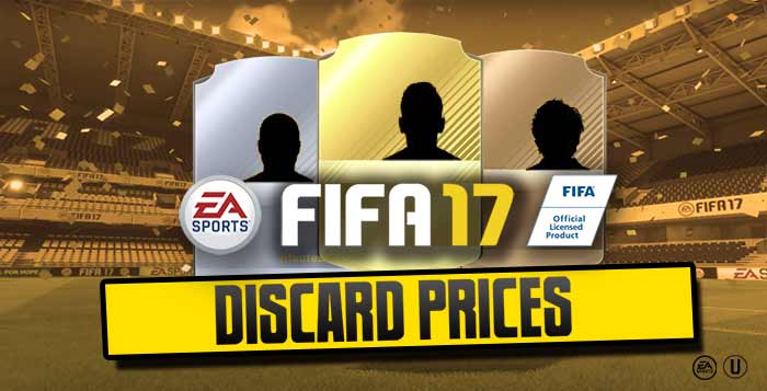 FIFA 17 Quick Sell Prices - Discar Prices for FIFA 17 Ultimate Team