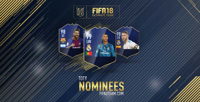 FIFA 18 TOTY Nominees - Team of the Year Players Shortlist