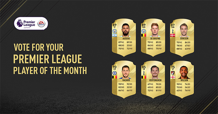 FIFA 18 Premier League Player of the Month - All FIFA 18 POTM Cards