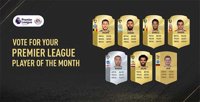 FIFA 18 Premier League Player of the Month - All FIFA 18 POTM Cards