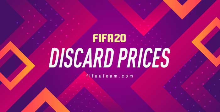 FIFA 20 Quick Sell Prices - Discard Prices for FUT 20