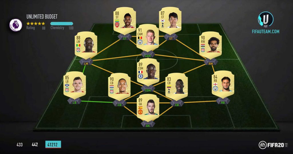 FIFA 20 Premier League Squad - Unlimited Budget