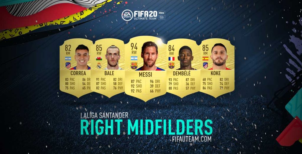 FIFA 20 Premier League Right Midfielders