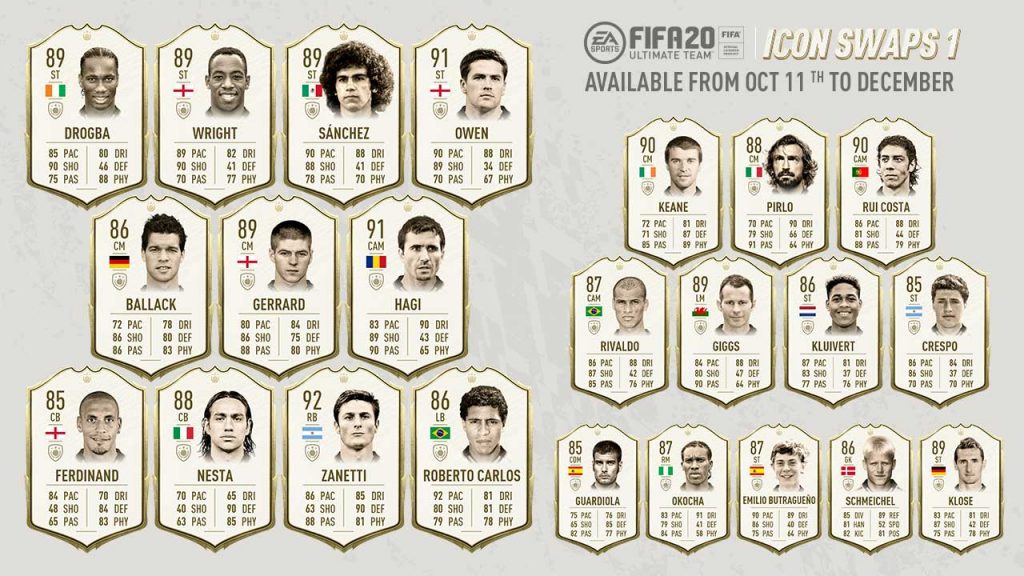 FIFA 20 Icon Swaps - Batch 1